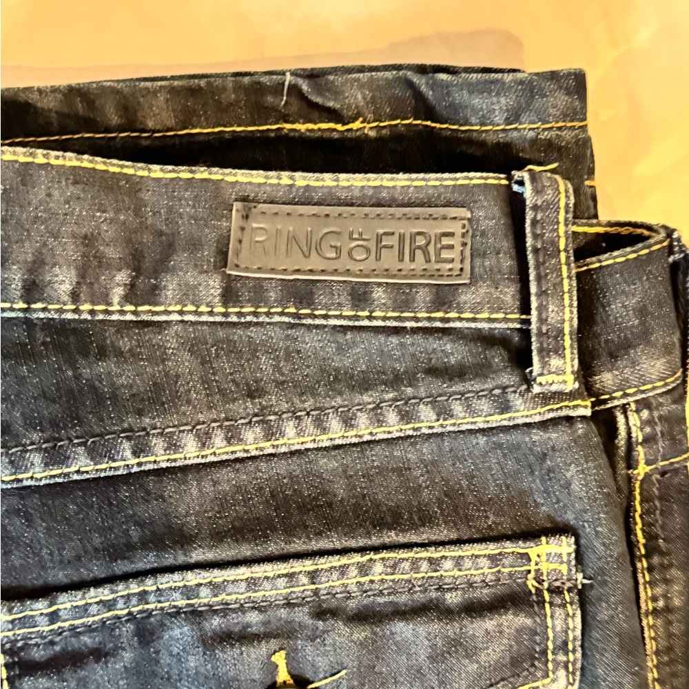 Ring Of Fire Men’s Dark Boot Cut Jeans 32X32 Brand New Never Worn - Picture 6 of 13
